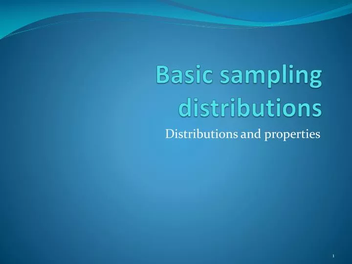 basic sampling distributions