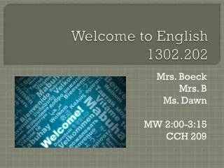 Welcome to English 1302.202