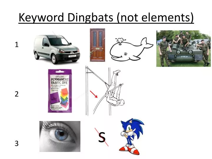keyword dingbats not elements