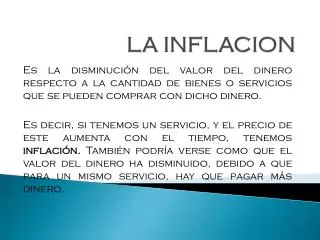 la inflacion