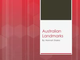 Australian Landmarks