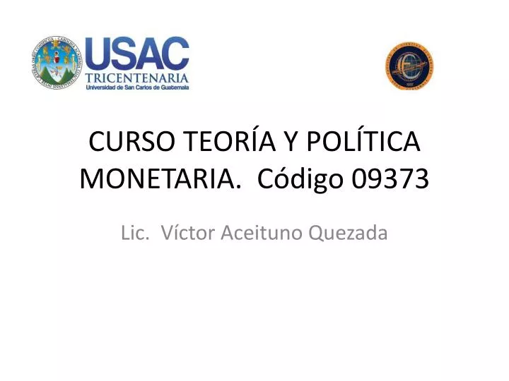 curso teor a y pol tica monetaria c digo 09373