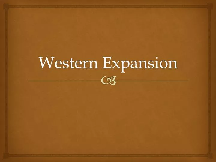 western expansion