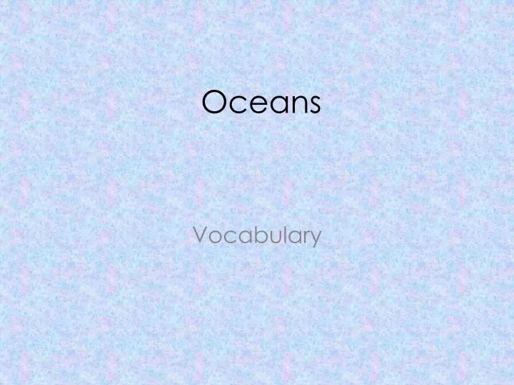 oceans