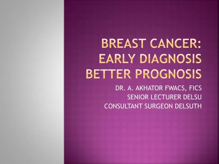 breast cancer early diagnosis better prognosis