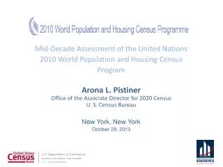 Mid-Decade Assessment of the United Nations 2010 World Population and Housing Census Program