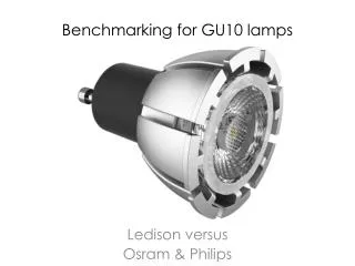 Benchmarking for GU10 lamps