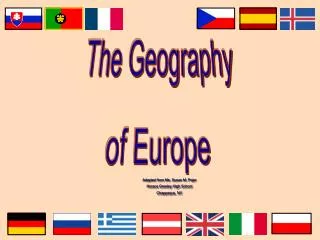 The Geography of Europe