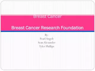 Breast Cancer Breast Cancer Research Foundation
