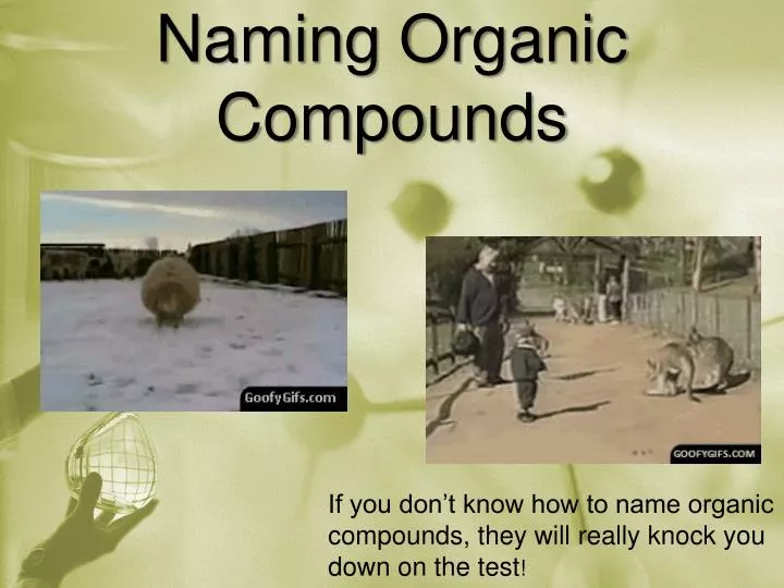 naming organic compounds