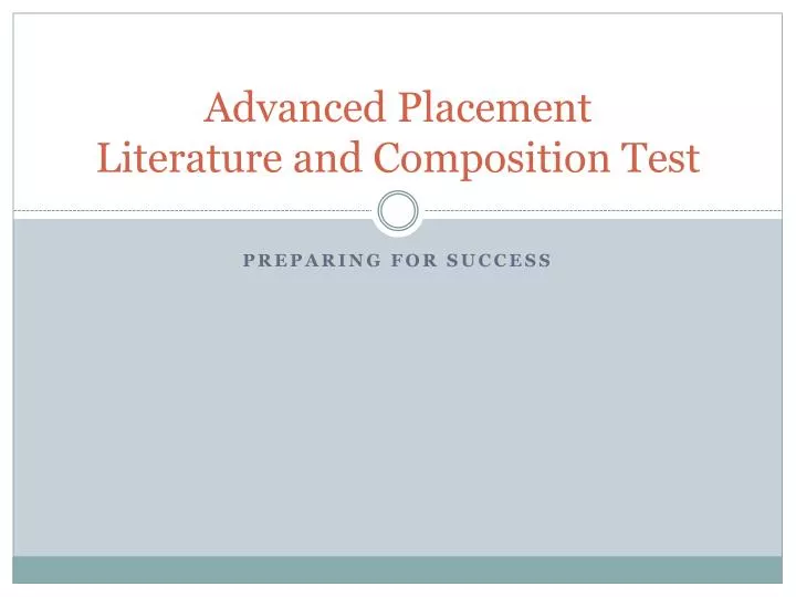 advanced placement literature and composition test