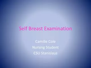 Self Breast Examination