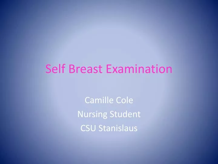 self breast examination