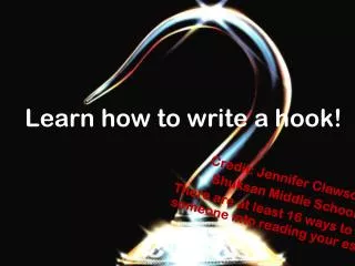 Learn how to write a hook!