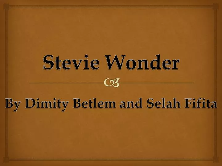 stevie wonder