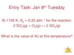 Entry Task: Jan 8 th Tuesday - slide 1
