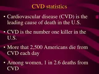 CVD statistics