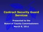 Contract Security Guard Services - slide 1