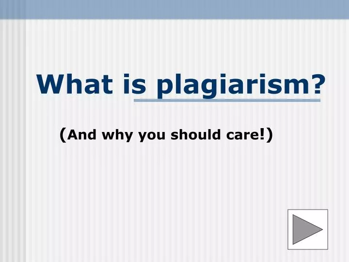 what is plagiarism