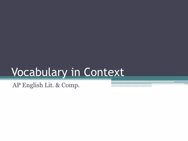 vocabulary in context