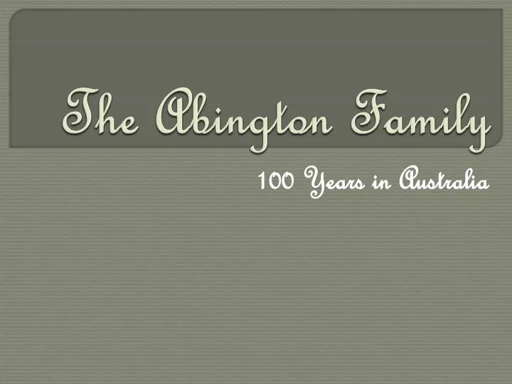 the abington family