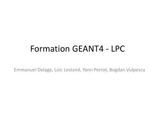 formation geant4 lpc