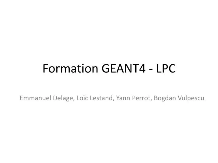 formation geant4 lpc