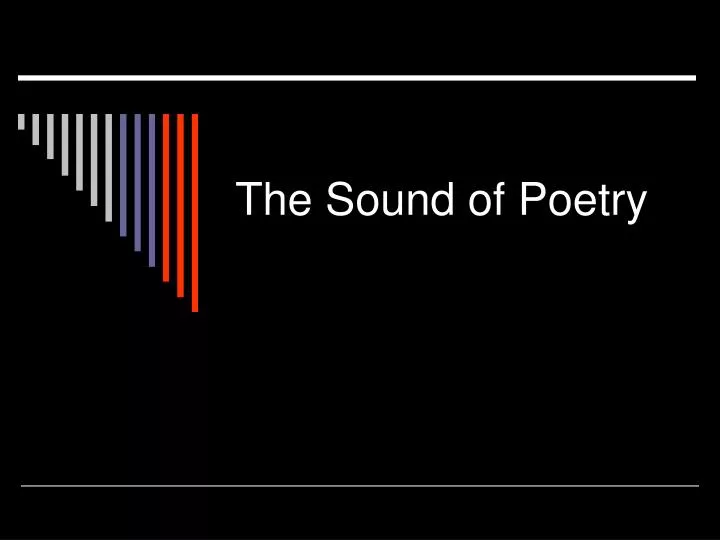 the sound of poetry