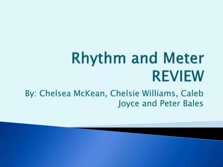 rhythm and meter review