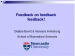 Feedback on feedback feedback !