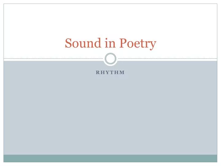 sound in poetry