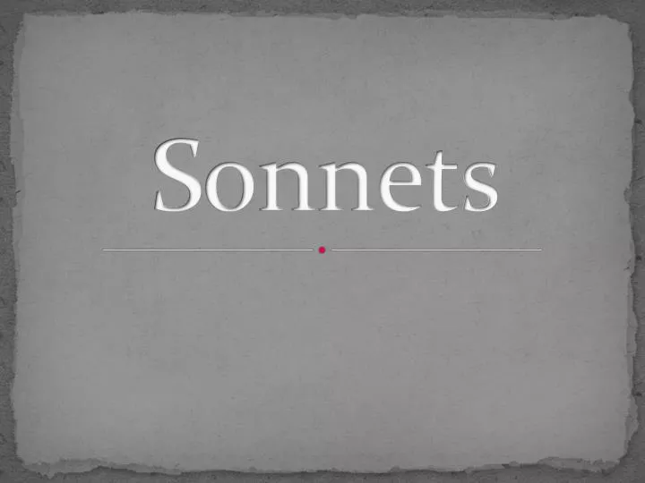 sonnets