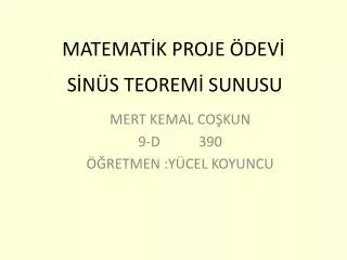 matemat k proje dev
