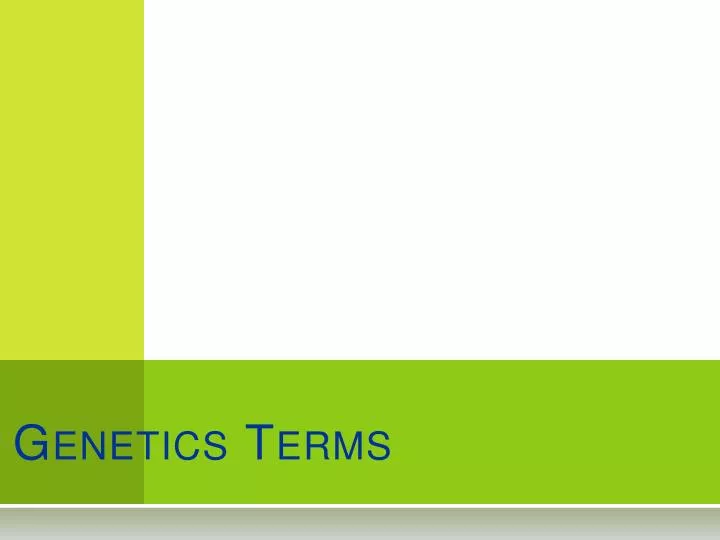 genetics terms