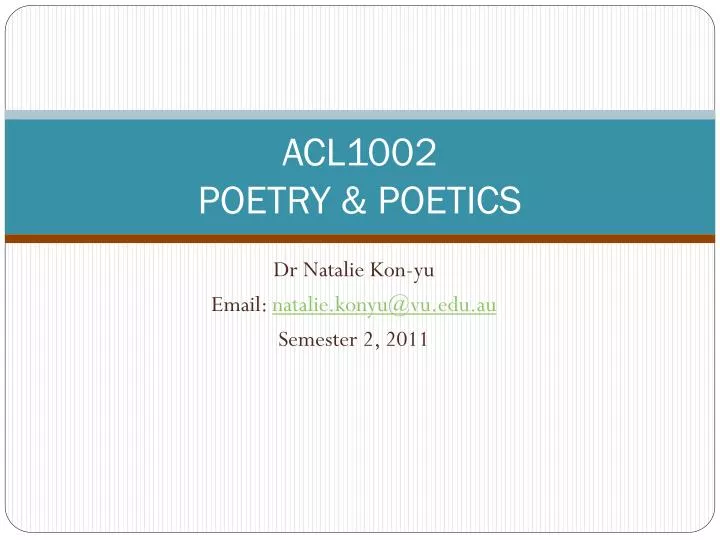 acl1002 poetry poetics