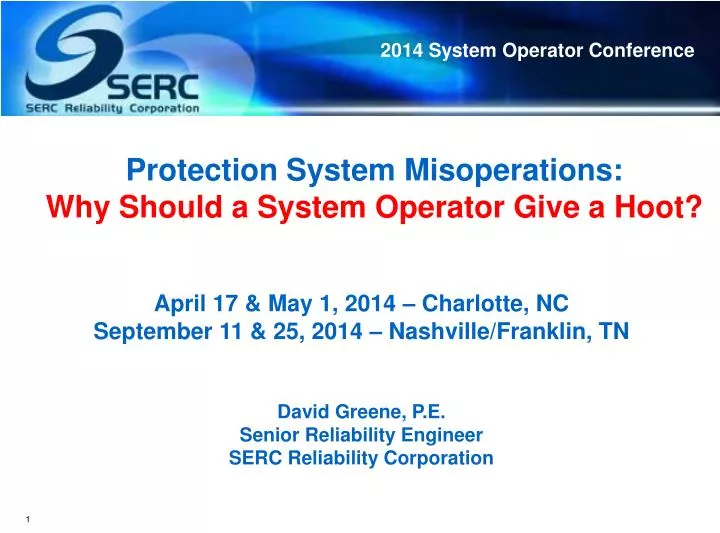 protection system misoperations why should a system operator give a hoot