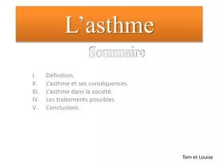 l asthme