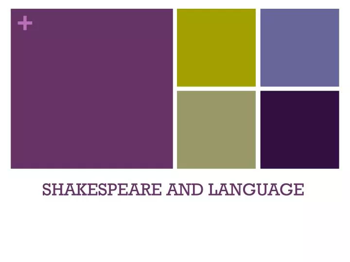 shakespeare and language
