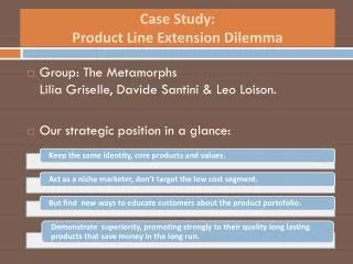 Case Study : Product Line Extension Dilemma
