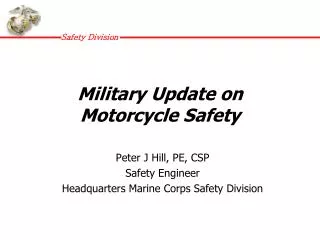 Military Update on Motorcycle Safety