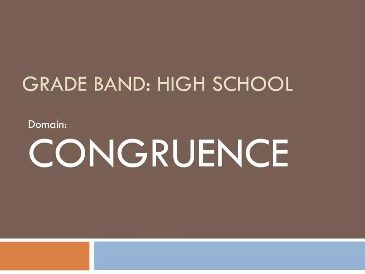 grade band high school