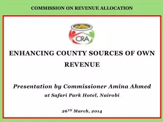 COMMISSION ON REVENUE ALLOCATION