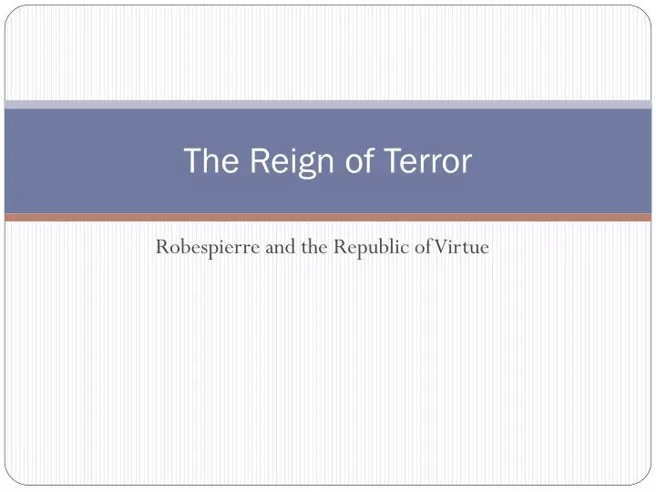 the reign of terror