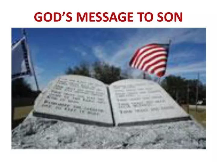 god s message to son