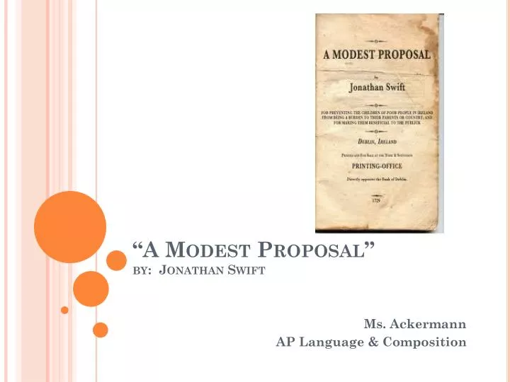 a modest proposal by jonathan swift