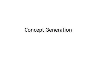 Concept Generation