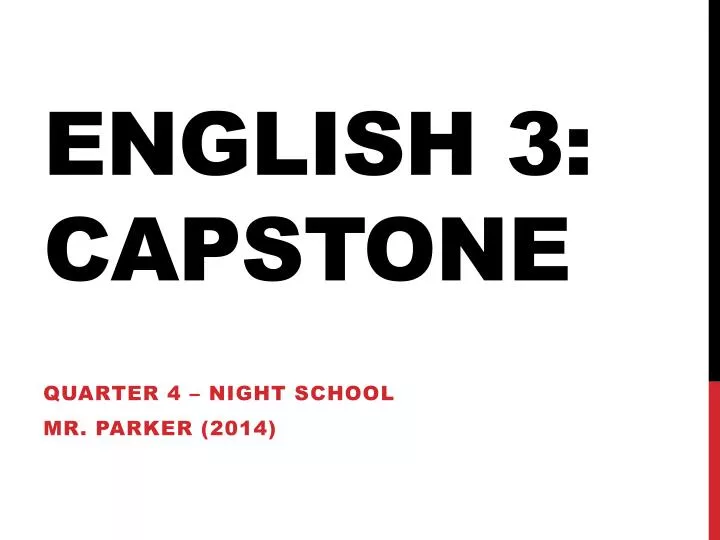 english 3 capstone