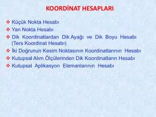 koord nat hesaplari
