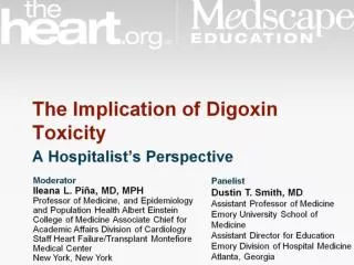 The Implication of Digoxin Toxicity