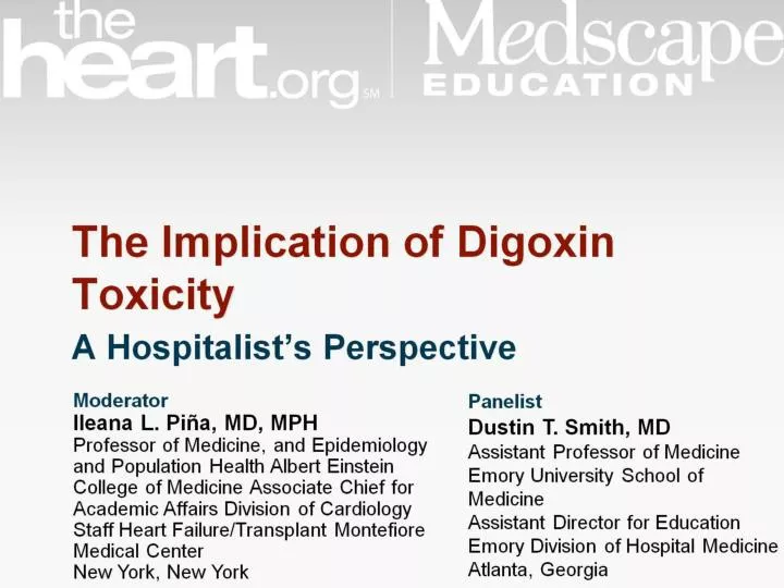 the implication of digoxin toxicity